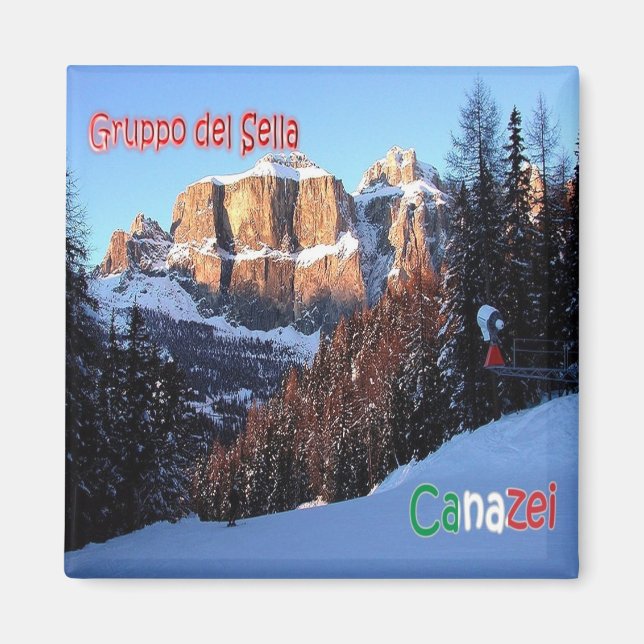 Aimant TAA059 CANAZEI, Groupe Sella, Italie, Réfrigérateu (Devant)
