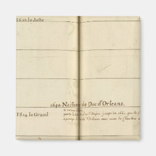 Aimant Table généalogique, France