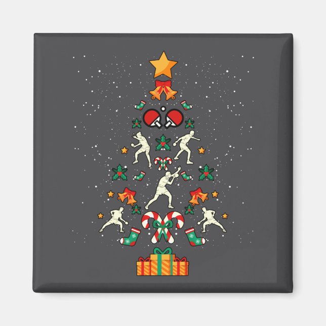 Aimant Table Tennis Ng Ng Player Christmas Tree Xmas Long (Devant)