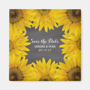 Aimant Tableau de bord des tournesols rustiques Enregistr