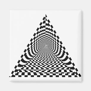 Aimant Tableau de contrôle Pyramide Espace noir et blanc