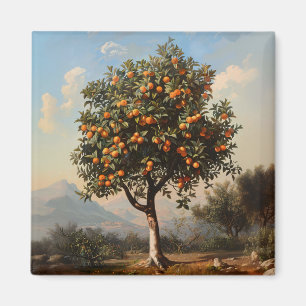 Aimant Tableau Paysage vintage Orange Tree