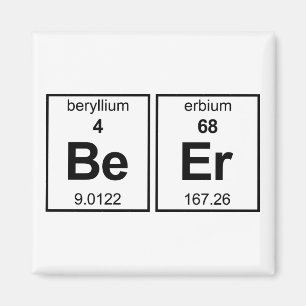 Aimant Tableau périodique de bière