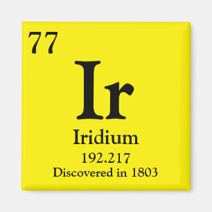 Aimant Tableau périodique irridium