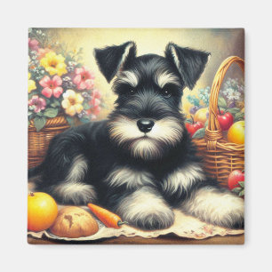 Aimant Tableau Schnauzer vintage