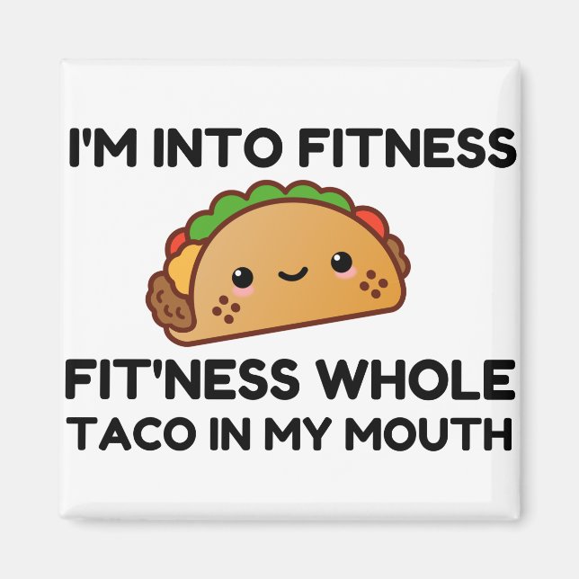 AIMANT TACO DE FITNESS DANS MA BOUTH FUNNY (Devant)