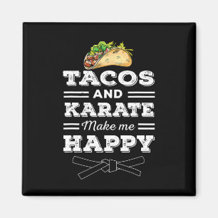 Aimant Tacos et karaté Cadeau drôle pour amateur de tacos