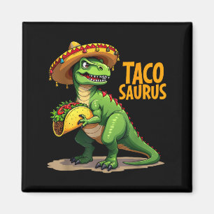 Aimant Tacosaurus cinq mai fête t-rex chapeau
