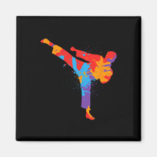Aimant Taekwondo Colorée Arts Martiaux Enfants Hommes Gar