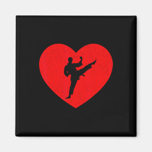 Aimant Taekwondo Saint-Valentin Cœur en forme de Taekwond