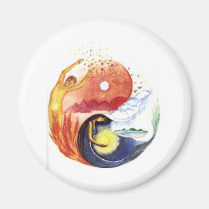 Aimant Taijitu illustrating polarity