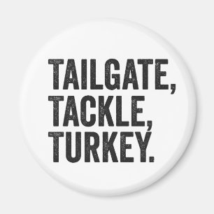 Aimant Tailgate Tackler Turquie Drôle Thanksgiving Footba