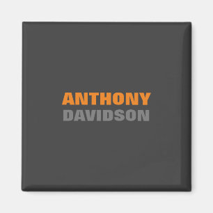 Aimant Taille parfaite alternative Gris Orange Texte Gras