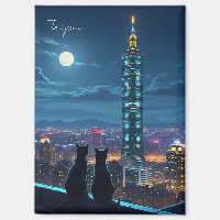 Taipei 101 chats la nuit