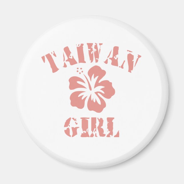 Aimant Taïwan fille rose (Devant)