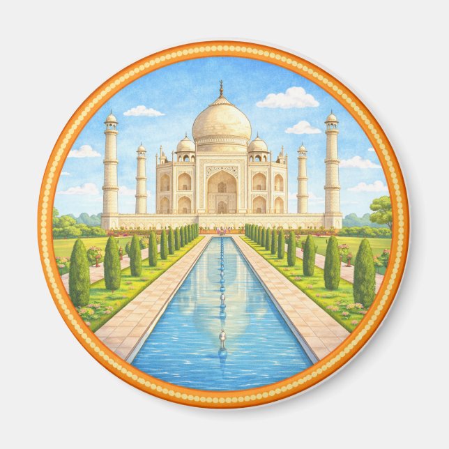 Aimant Taj Mahal d'Inde (Devant)