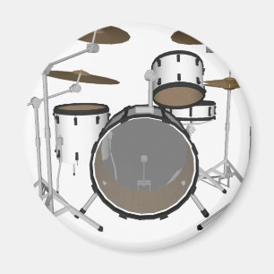 Aimant Tambours : Kit Tambour blanc : Modèle 3D: