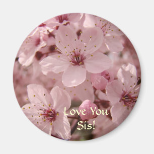 Aimant T'amour Sœur ! Cadeaux d'aimant Fleurs de cerisier