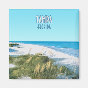 Aimant Tampa Beach Florida Vintage