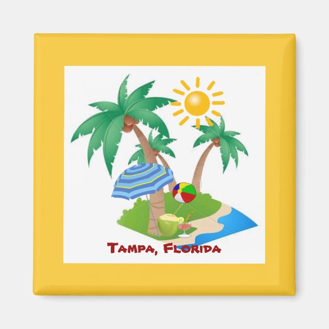 Aimant Tampa, Floride modèle magnétique du réfrigérateur (Devant)