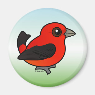 Aimant Tanager d'écarlate de bande dessinée