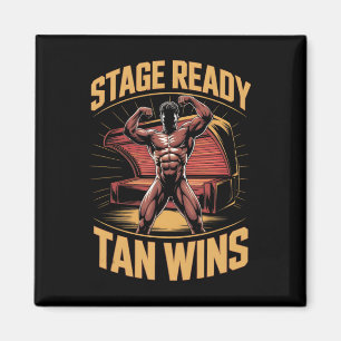 Aimant Tanning Bed Stage Prêt Bodybuilders Fitness Men T