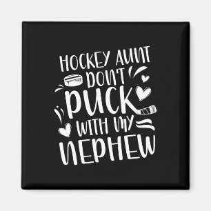 Aimant Tante De Hockey D'un Joueur De Hockey Drôle Tante