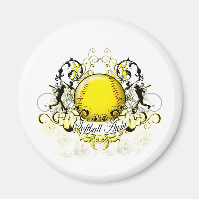 Aimant Tante de softball (Devant)