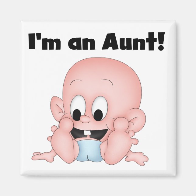 Aimant Tante des nouveaux t-shirts et cadeaux Nephew (Devant)
