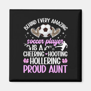 Aimant Tante fière d'un joueur de soccer Tante de soccer