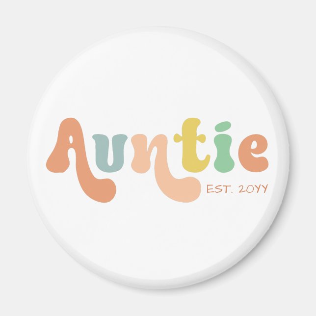 Aimant Tante personnalisée super établie | Cadeaux pour l (Devant)
