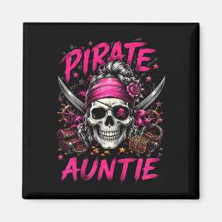 Aimant Tante pirate crâne de famille drôle jolly roger
