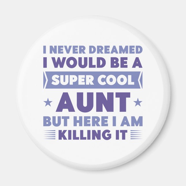 Aimant Tante super Cool (Devant)