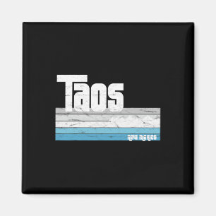 Aimant Taos Nouveau-Mexique Nm Rétro Vintage Ski Randonné