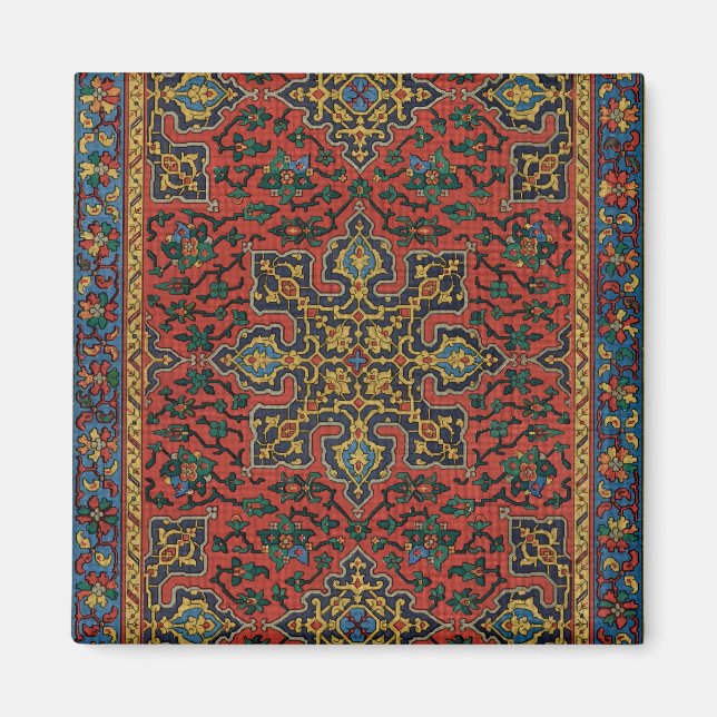 Aimant Tapis Perse Tapis Rouge Bleu classique (Devant)