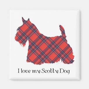Aimant Tartan Stewart du Terrier Écossais