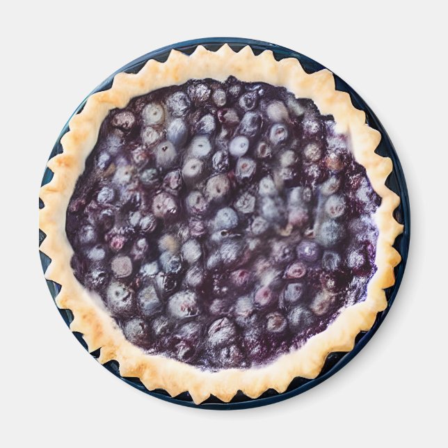 Aimant Tarte aux bleuets et croûte fine (Devant)
