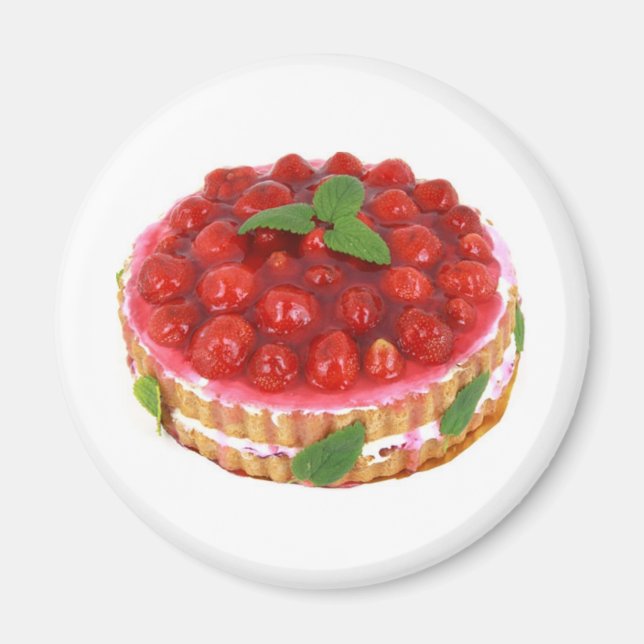 Aimant Tarte aux fraises (Devant)