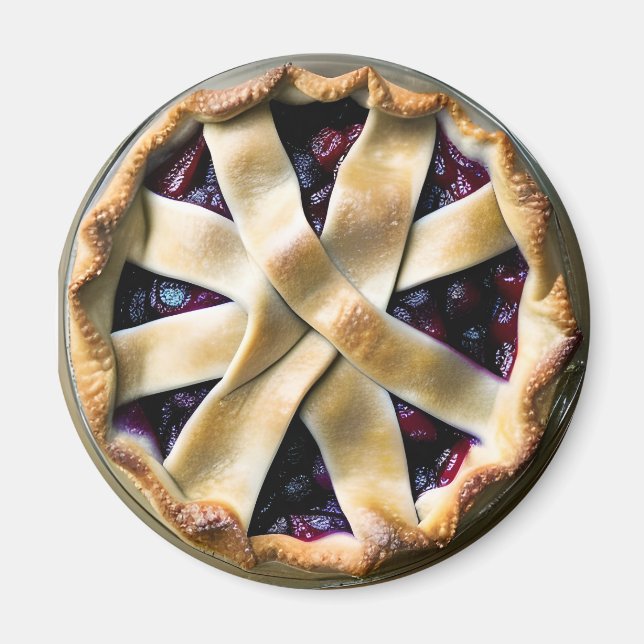 Aimant Tarte aux mûres avec croûte (Devant)