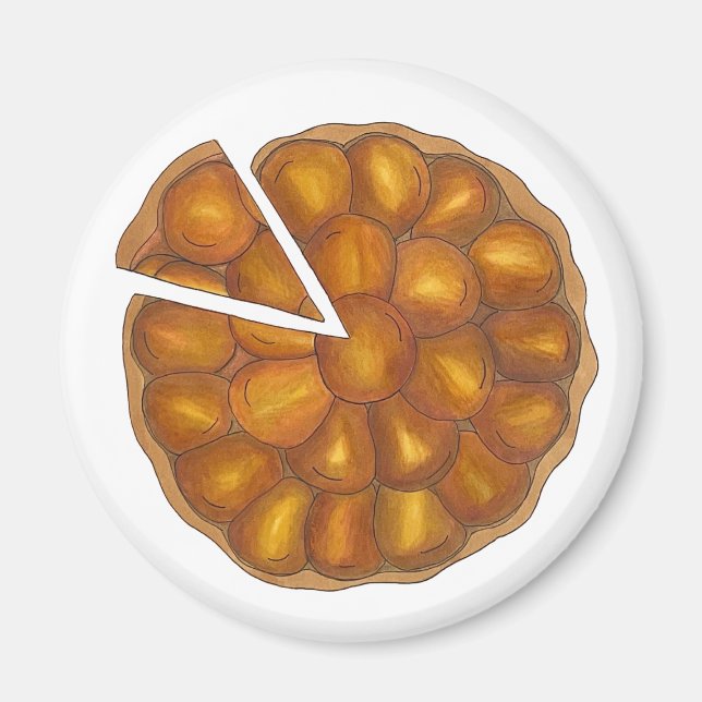 Aimant Tarte Tatin Français Pomme tarte tarte tarte pâtis (Devant)