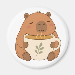 Aimant Tasse à Café Câlin Capybara Mignon
