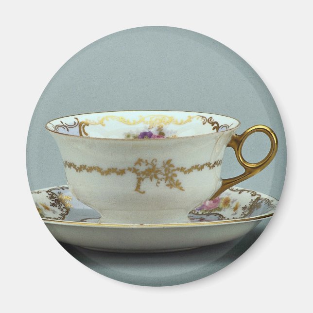 Aimant tasse de thé et soucoupe du XXe siècle, Bavière, A (Devant)