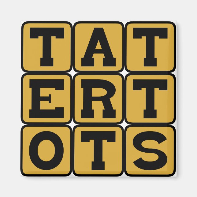 Aimant Tater Tots, friandises de petit-déjeuner de pomme  (Devant)