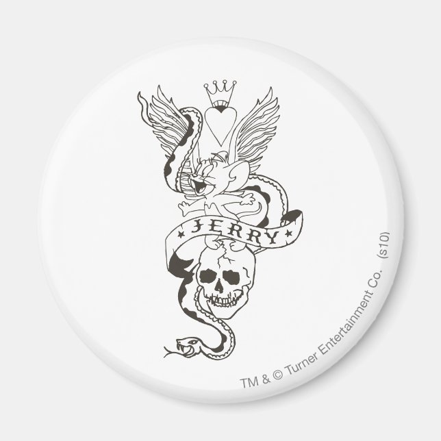 Aimant Tatouage tordu Jerry 1 (Devant)