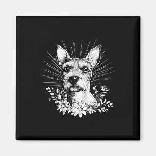 Aimant Tattoo Style Lover Fox Terrier Retro Chien