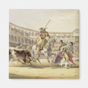 Aimant Taureau chargeant un picador, 1865 (litho de