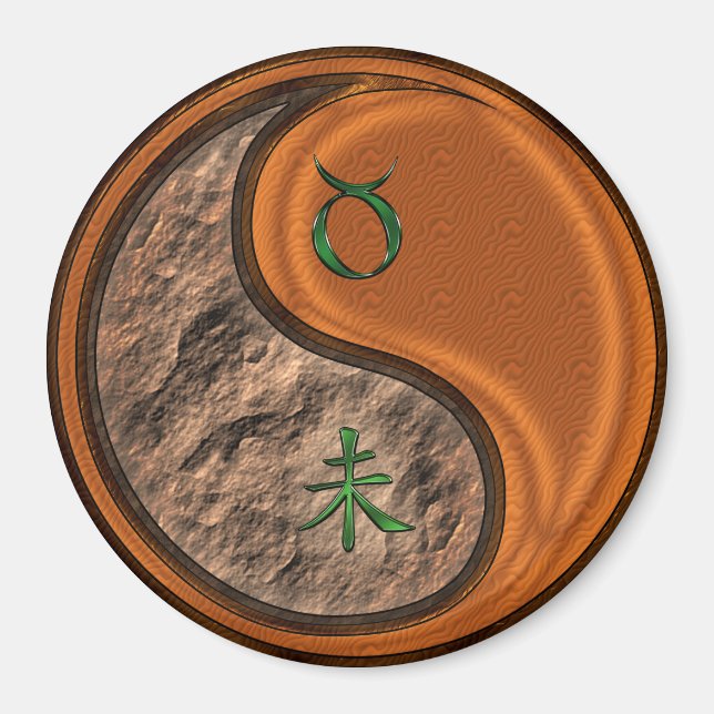 Aimant Taureau & Chèvre de Bois (Devant)