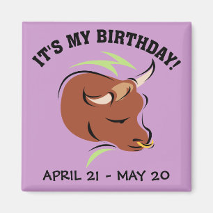 Aimant Taureau l'illustration artistique de signe de