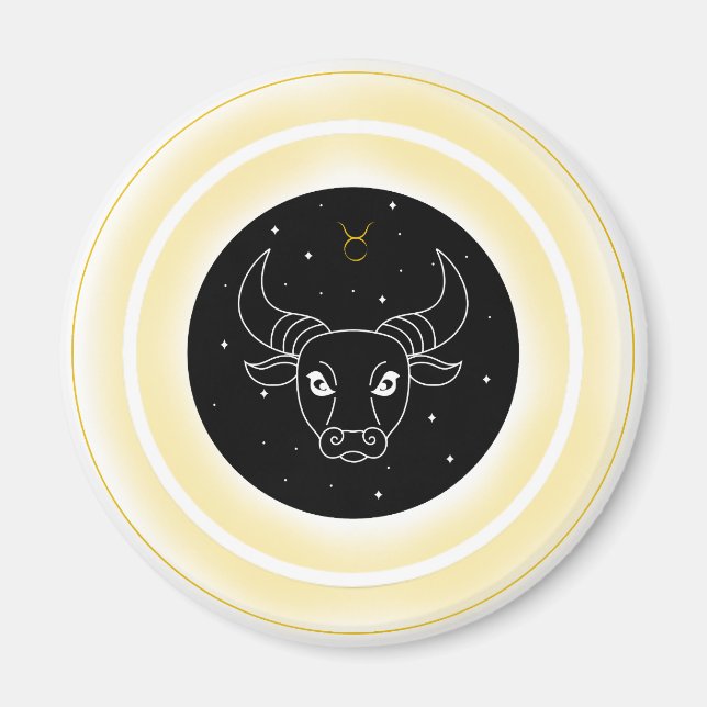Aimant Taurus Symbol – Minimal Astrology Emblem