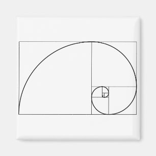 Aimant Taux d'or de la spirale de Fibonacci